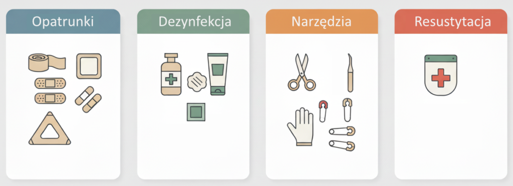 Skład apteczki pierwszej pomocy
